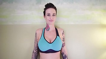 Brooke Lyn Rose, sexy gym trainer, showing off her big tits and body.