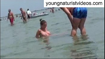 girl naked on beach