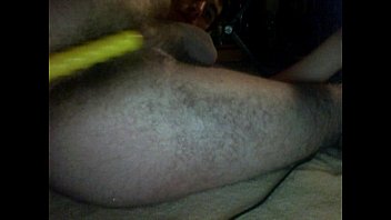 y. cumming with a yellow dildo in his ass
