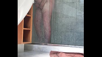 Fat wife caught masturbating in shower