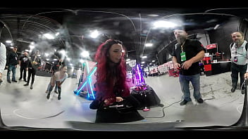 360 degree video of Sirensaintsin on a sybian at EXXXotica NJ 2019