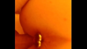 Admiring my wife's mew buttplug