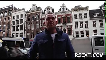 Aroused lad takes a travel in the amsterdam redlight district